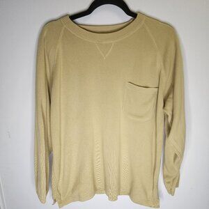 Eddie Bauer Yellow Pullover with Front Pocket - Size M